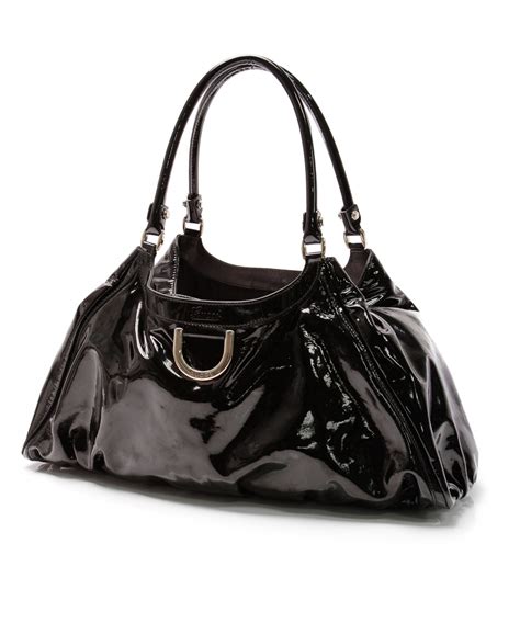 gucci black patent kelly hadbag bag purse|Gucci handbags.